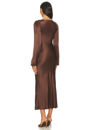 Stone Cold Fox x REVOLVE Frankie Midi Dress in Brown. Size S. Also in XS.