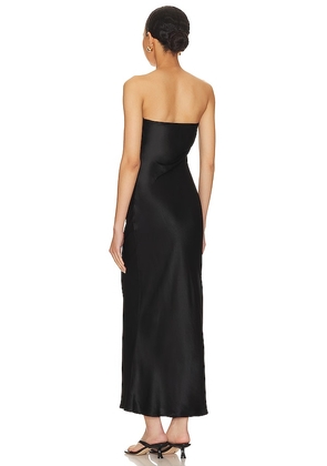 SNDYS Angel Strapless Midi Dress in Black. Size M. Also in L, S, XS, XXL, XXS.