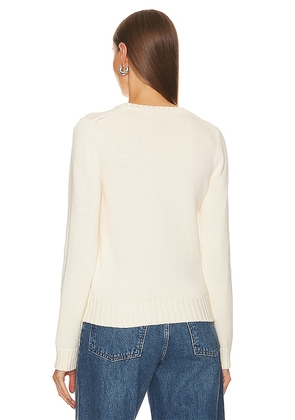 Polo Ralph Lauren Flag Pullover in Cream. Size M. Also in XS.