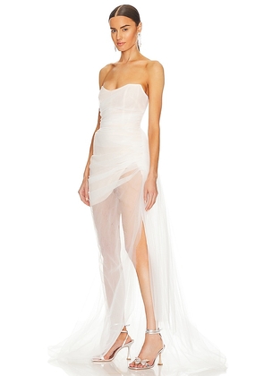 The Bar Cleo Gown in White. Size 00. Also in 0, 2, 4, 6, 8.