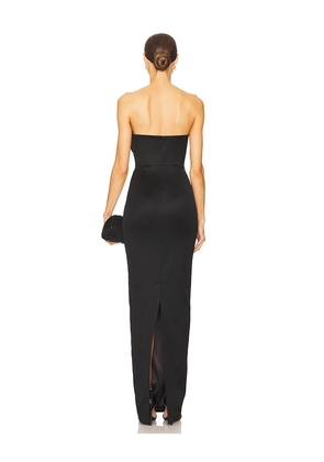 SAU LEE Esther Gown in Black. Size 00. Also in 2, 0, 4, 6.
