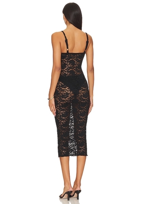 superdown Nada Sheer Dress in Black. Size S. Also in XS, M, L.
