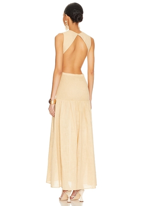 SNDYS x REVOLVE Lottie Dress in Beige. Size M. Also in L, XL, XXL.