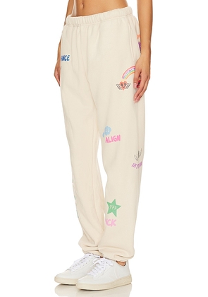 The Mayfair Group Angels All Around You Sweatpants in Cream. Size S/M. Also in XS.