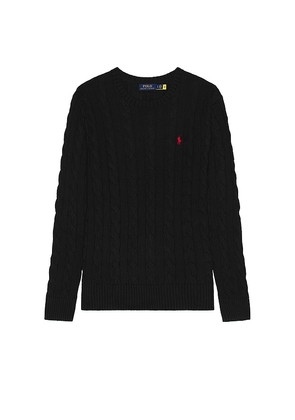 Polo Ralph Lauren Cable Knit Cotton Sweater in Black. Size XXL/2X. Also in XL/1X.