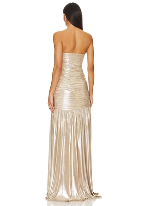 retrofete Josie Dress in Metallic Gold. Size M. Also in XS, S, L.