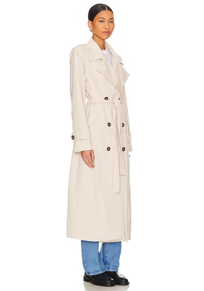 SNDYS Myka Trench Coat in Ivory. Size M. Also in L, S, XL, XS, XXL.