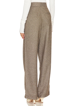 Rue Sophie Wick Double Pleat Trouser in Brown. Size S. Also in M.