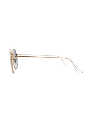 Ray-Ban Hexagonal Sunglasses in Metallic Gold.