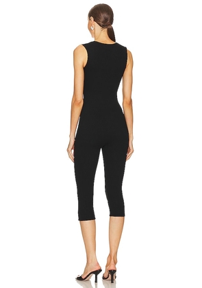SANS FAFF Bell Pedal Pusher Jumpsuit in Black. Size M. Also in S, XS.