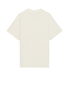 Rhythm Vintage Terry Polo in Cream. Size L. Also in S, M.
