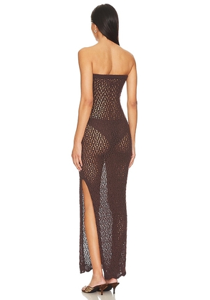 superdown Marine Maxi Dress in Chocolate. Size S. Also in M, L.