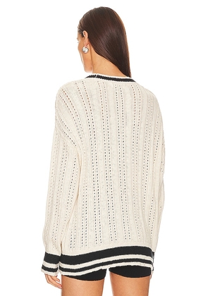 Sanctuary Sport Stripe Cardi in Cream. Size M. Also in L, XXL.