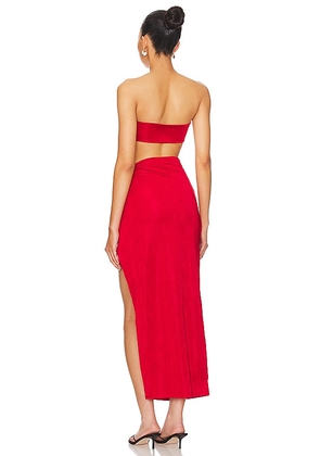 superdown Karolyna Maxi Skirt Set in Red. Size S. Also in M, L, XL.