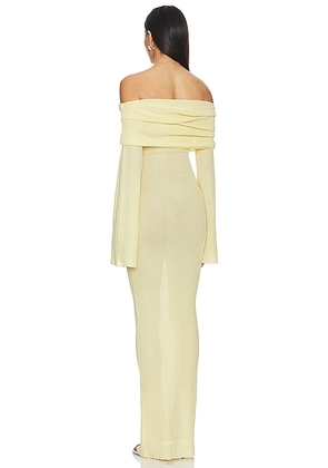 SEROYA Galleria Maxi Dress in Lemon. Size M. Also in XS.