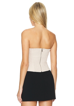 Rue Sophie Marina Sweetheart Top in Beige. Size M. Also in XS, S, L.