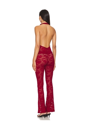 superdown Tania Pant Set in Burgundy. Size M. Also in XXS, XS, S, L, XL.