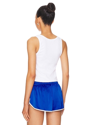 perfectwhitetee Structured Rib Bra Friendly Tank in White. Size M. Also in S, L, XL.