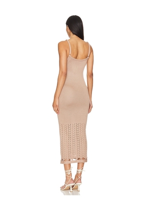PEIXOTO Nora Knit Dress in Tan. Size M. Also in S, XS, L, XL.