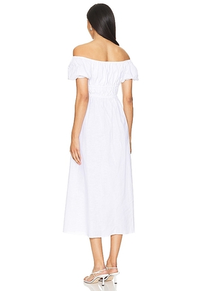 SNDYS Sofia Maxi Dress in White. Size XS. Also in XL, XXL.