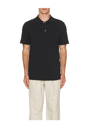 Theory Bron Cotton Polo in Black. Size S. Also in M, L, XXL/2X.