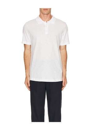 Theory Bron Cotton Polo in White. Size S. Also in L, M, XL/1X, XXL/2X.