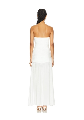 SEROYA Gardenia Maxi Dress in White. Size M. Also in S, L.
