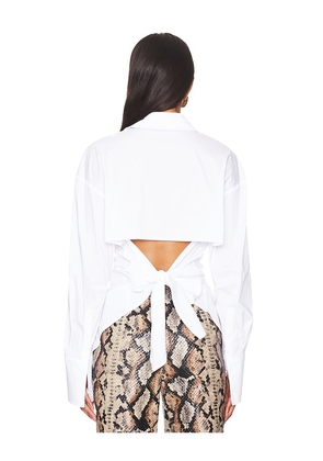 SIMONMILLER Loch Button Up Shirt in White. Size M. Also in XS, S, L, XL.