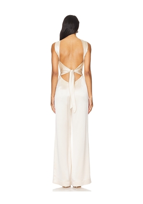 retrofete Ensley Jumpsuit in Cream. Size M. Also in L, S, XL.