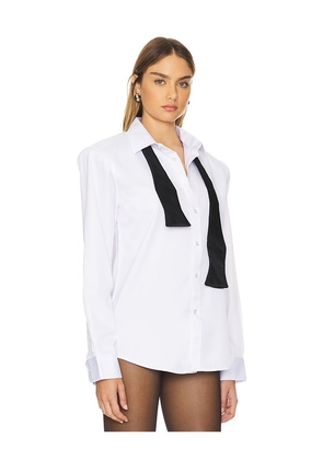 The Dolls House Toni Bow Tie Shirt in White. Size M. Also in S, XL, XS.