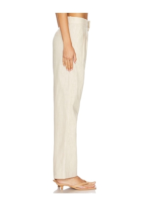 Rue Sophie Reise Linen Pant in Beige. Size XL. Also in M.