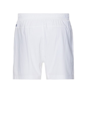 Rhone 5 Pursuit Short in White. Size XL/1X. Also in S, M, L, XXL/2X.