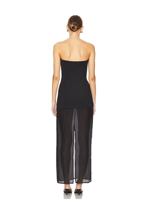SNDYS Chloe Sheer Dress in Black. Size M. Also in L, S, XL.