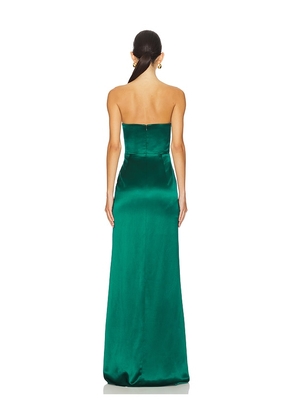 SAU LEE Hera Gown in Dark Green. Size 10. Also in 2, 0.