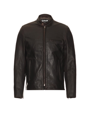 Schott NYC Cafe Racer Jacket in Brown. Size S. Also in M.