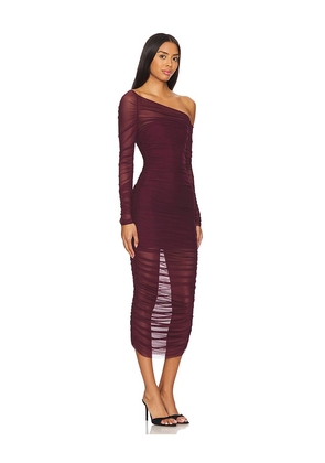 SEROYA Chantae Dress in Burgundy. Size S. Also in XS, M, L.