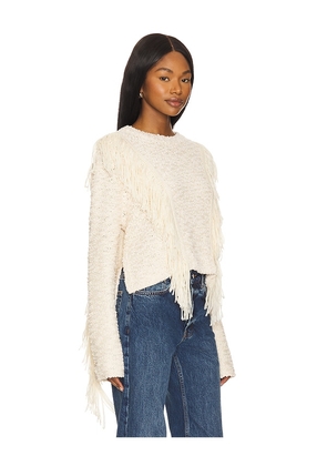 Tularosa Ibone Fringe Sweater in Beige. Size S. Also in XS.