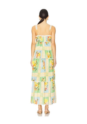 Show Me Your Mumu Peyton Midi Dress in Green. Size S. Also in XS, M, XL.