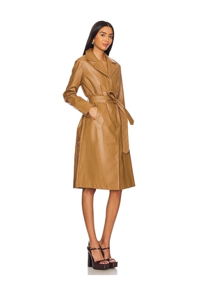 superdown Viktoria Faux Leather Coat in Beige. Size S. Also in L.