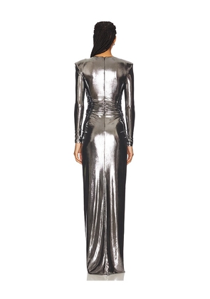 retrofete Fenella Dress in Metallic Silver. Size S. Also in M.