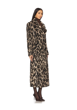 SEROYA Chiara Wool Coat in Brown. Size S. Also in M, XS.