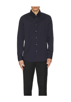 Theory Sylvain Wealth Shirt in Navy. Size M. Also in S, L, XL/1X, XXL/2X.