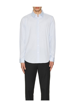 Theory Sylvain Wealth Shirt in Baby Blue. Size M. Also in S, L, XL/1X, XXL/2X.