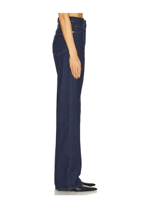 PAIGE Sawyer Wide Leg Jeans in Denim-Dark. Size 32. Also in 23, 33.