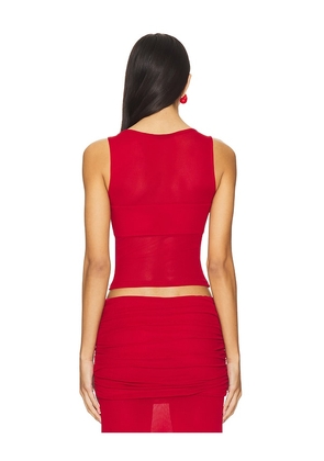 Runaway The Label Meila Top in Red. Size M. Also in XS, L, XL.