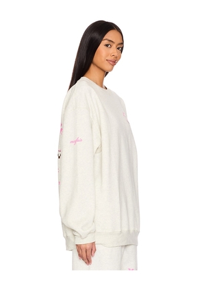 The Mayfair Group Made You Smile Crewneck in Grey. Size S/M. Also in M/L.