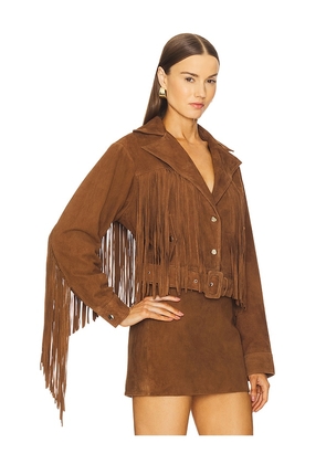 retrofete Vonda Suede Jacket in Brown. Size S. Also in M.