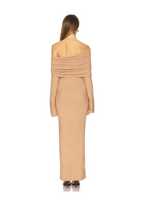 SEROYA Maya Gown in Tan. Size XS. Also in S.