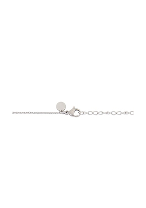 petit moments Bubble Initial Necklace in Metallic Silver. Size R. Also in I.
