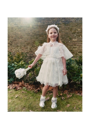 self-portrait Kids Embellished Tulle Dress in White. Size 3/4T. Also in 6/7.